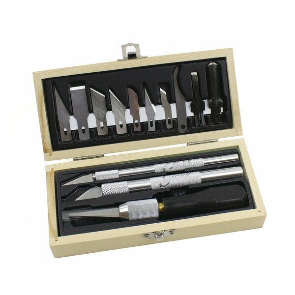 Excel Blades Professional Set, Knife Craft Set Wood Working Set, Wooden Box, 6pk 44290